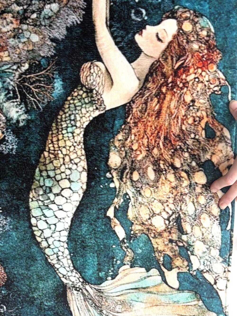 Large Mermaid Underwater Ocean Area Rug Bath Mat 31.5 x 47.2 - Picture 2 of 4